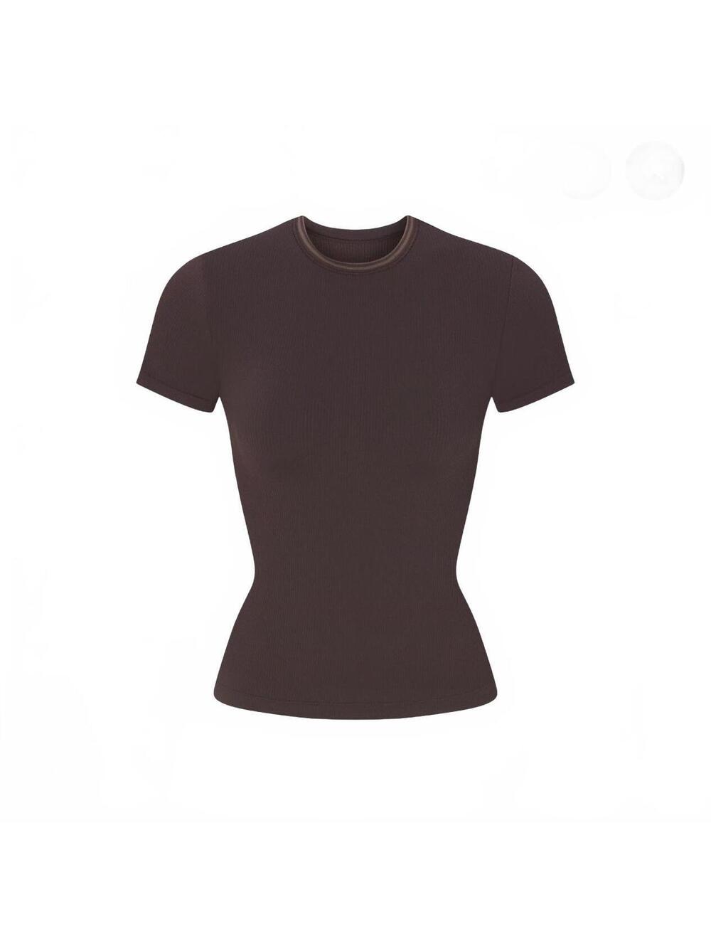 Nike Skims Ribbed Seamless Short Sleeve Top